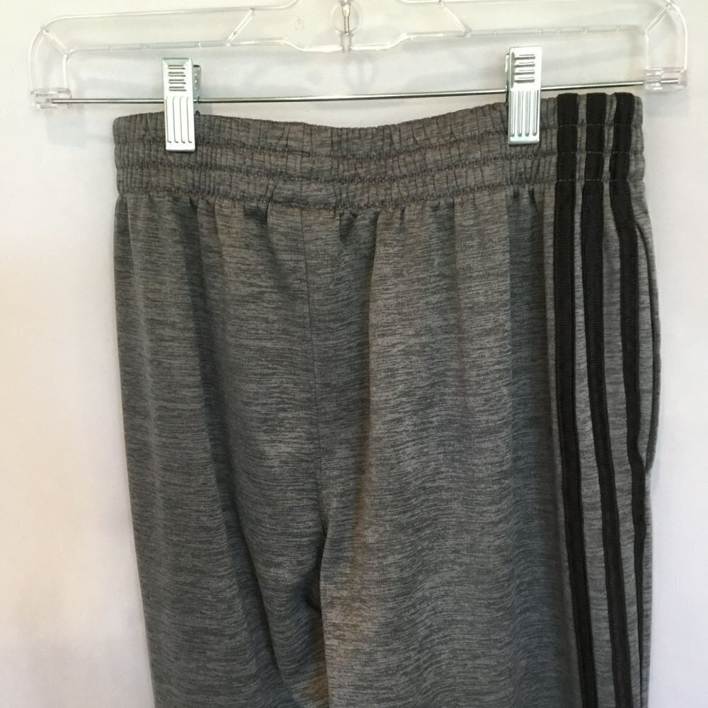 Adidas Youth Sweatpants Elastic Waist Athletic With Side Stripes Gray Size 14-16 - Picture 5 of 6